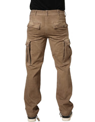 Dolce & Gabbana Brown Mid Waist Cargo Straight Trouser Pants - IT44 | XS