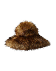 Dolce & Gabbana Brown Modacrylic Faux Fur Bucket Hat - Bucket Hats