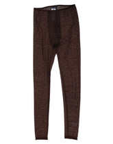 Dolce & Gabbana Brown Nylon Logo Lace Leggings Pants Underwear - IT2 | S - Hosiery