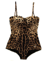 Dolce & Gabbana Brauner Badeanzug aus Polyamid