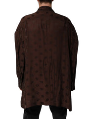 Dolce & Gabbana Brown Polyester Logo Monogram Coat Jacket - IT50 | L - Overcoats