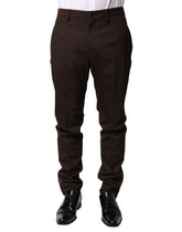 Dolce & Gabbana Brown Polyester Men Dress Trousers Pants - IT46 | S
