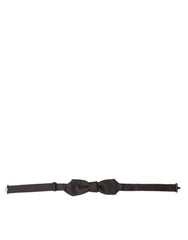 Dolce & Gabbana Brown Polyester Silk Adjustable Neck Men Papillon Bow Tie - Neckties