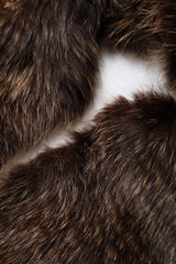 Dolce & Gabbana Brown Raccoon Fur Neck Warmer Winter Scarf - Scarves & Shawls