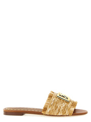 Dolce & Gabbana Ruskeat Raffia Varvassandaalit