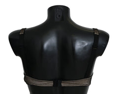 Dolce & Gabbana Brown Regg Balconcino Imbottito Bra Underwear - IT2 | S - Bras