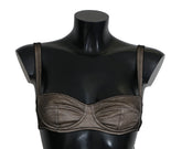 Dolce & Gabbana Brown Regg Balconcino Imbottito Bra Underwear - IT2 | S - Bras