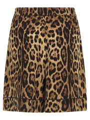 Dolce & Gabbana Brown Silk Bermuda Shorts