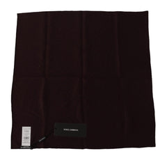 Dolce & Gabbana Brown Silk Blend Square Wrap Handkerchief Scarf - Scarves & Shawls