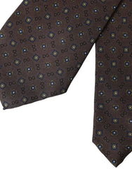 Dolce & Gabbana Brown Silk Branded Logo Adjustable Men Tie - Neckties