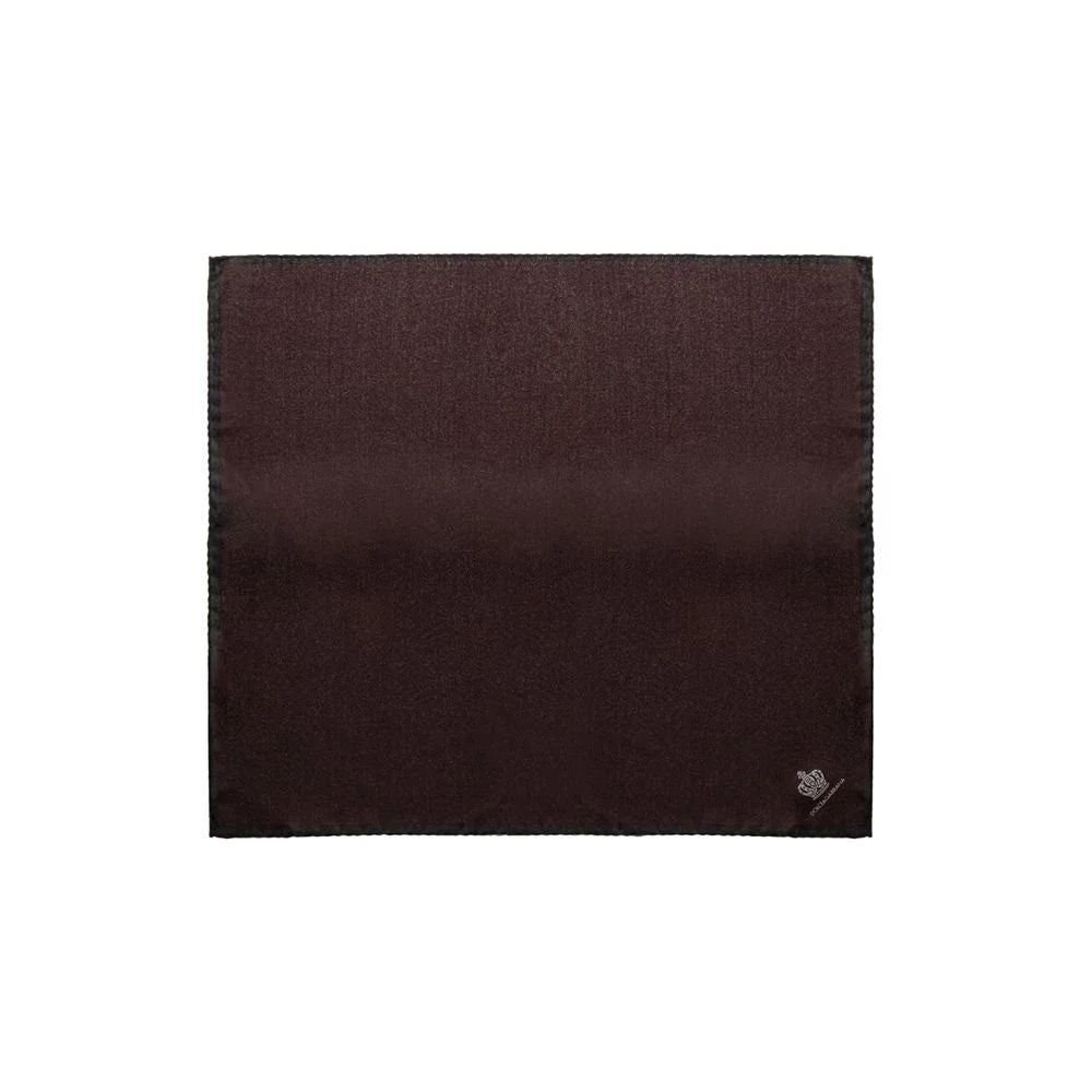 Dolce & Gabbana Brown Silk Pocket Square - Handkerchiefs