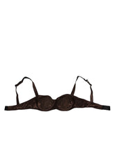 Dolce & Gabbana Brown Silk Underwired Balconette Bra Underwear - IT2 | S - Bras