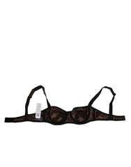 Dolce & Gabbana Brown Silk Underwired Balconette Bra Underwear - IT2 | S - Bras