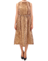 Dolce & Gabbana Brown sleeveless silk dress - IT40|S - Dresses