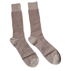 Dolce & Gabbana Brown Solid DG Logo Mid Calf Men Socks - L - Crew Socks