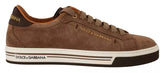 Dolce & Gabbana Brown Suede Logo Low Top Sneakers Men Shoes - EU39/US6 - Sneakers