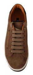 Dolce & Gabbana Brown Suede Logo Low Top Sneakers Men Shoes - EU39/US6 - Sneakers