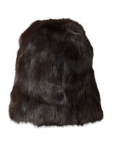 Dolce & Gabbana Brown Weasel Fur Womens Cashmere Hat Beanie - 58 cm|M - Beanies
