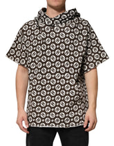 Dolce & Gabbana Brown White DG Logo Short Hoodie Sweater - IT52 | XL - Hoodies