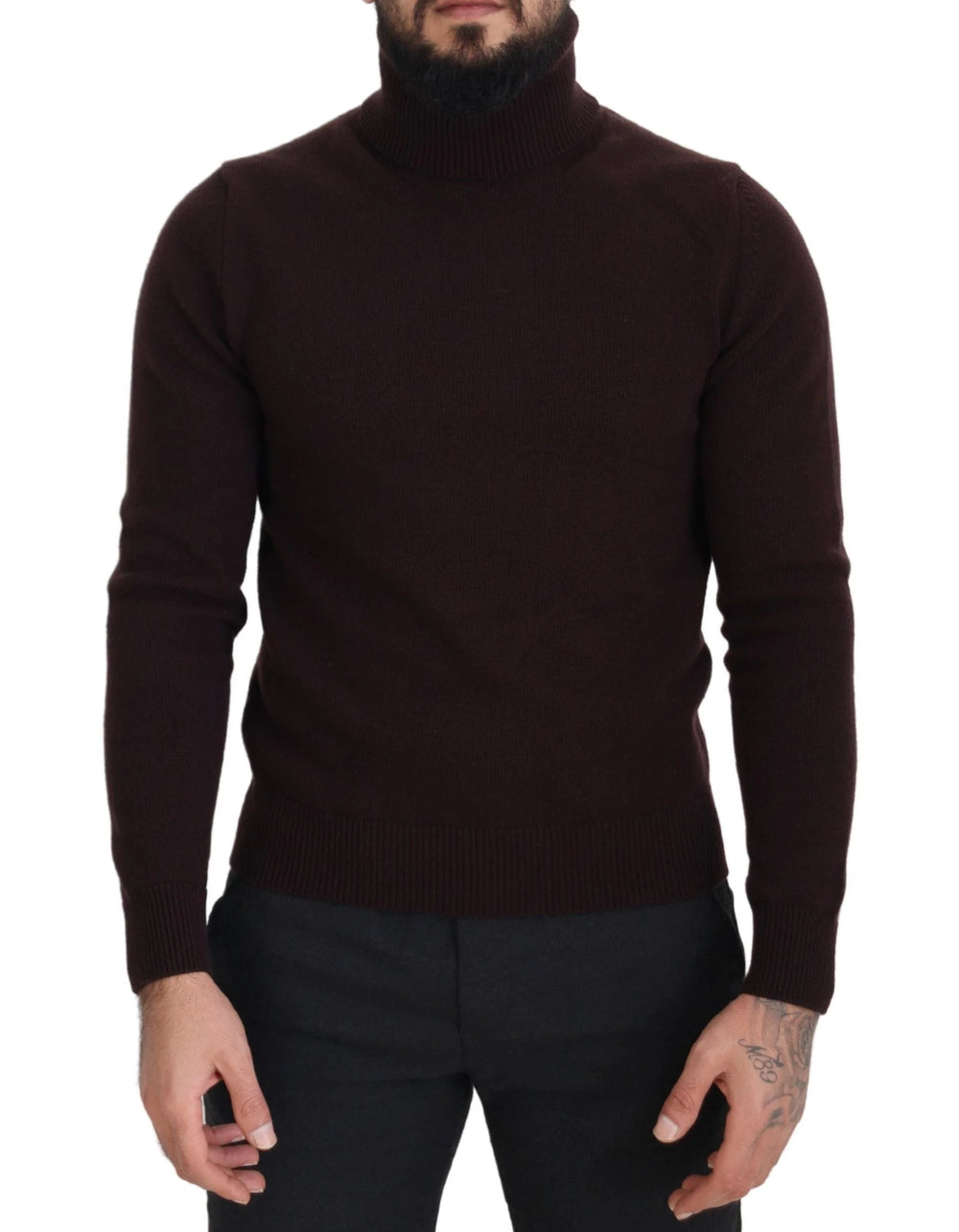 Dolce & Gabbana Brown Wool Turtle Neck Pullover Sweater - IT46 | S - Sweaters