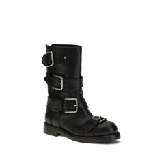 Dolce & Gabbana Buckled leather Boots - Boots