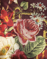 Dolce & Gabbana Burgundy Floral HighWaist A-line Mini Skirt - IT36|XXS
