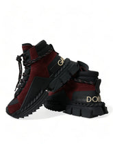 Dolce & Gabbana Burgundy Super King High Top Men Sneakers Shoes - EU39/US6 - Sneakers