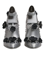Dolce & Gabbana Clear Floral Crystal CINDERELLA Heels Shoes - EU38/US7.5 - Heels