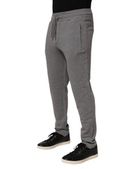 Dolce & Gabbana Cotton Jogger Sweatpants Trouser Gray - IT44 | XS - Joggers
