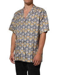 Dolce & Gabbana Cream Cotton Silk Hawaii Scallop Shell Print Shirt - IT43 | 2XL - Shirts