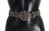 Dolce & Gabbana Crystal Buckle Sequined Waist Belt - 65 cm / 26 Inches