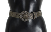 Dolce & Gabbana Crystal Buckle Sequined Waist Belt - 65 cm / 26 Inches - Belts
