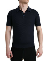 Dolce & Gabbana Dark Blue Collared Short Sleeve Polo T-shirt - IT44 | XS - Polos