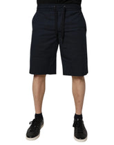 Dolce & Gabbana Dark Blue Cotton Bermuda Sweatshorts Shorts - IT46 | S - Bermudas