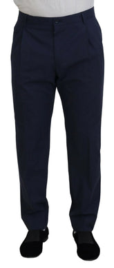 Dolce & Gabbana Dark Blue Cotton Chino Formal Pants - IT56 | XL - Chinos