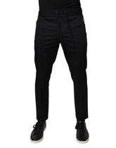 Dolce & Gabbana Dark Blue Cotton Men Jogger Sweatpants Pants - IT44 | XS - Joggers