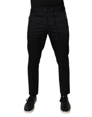 Dolce & Gabbana Dark Blue Cotton Men Jogger Sweatpants Pants - IT44 | XS - Joggers