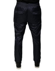 Dolce & Gabbana Dark Blue Cotton Skinny Sweatpants Pants - IT48 | M - Sweatpants