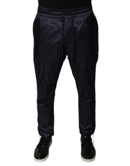 Dolce & Gabbana Dark Blue Cotton Skinny Sweatpants Pants - IT48 | M - Sweatpants