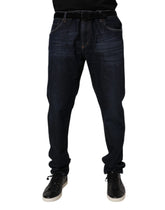 Dolce & Gabbana Dark Blue Cotton Stretch Skinny Denim Jeans - Jeans