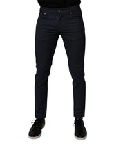Dolce & Gabbana Dark Blue Cotton Stretch Skinny Denim Jeans - Jeans