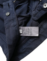 Dolce & Gabbana Dark Blue Cotton Stretch Slim Fit Dress Pants - IT50 | L - Trousers
