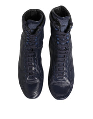 Dolce & Gabbana Donkerblauwe laarsjes van hertenleer - Laarzen
