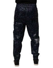 Dolce & Gabbana Dark Blue DG Game Print Cotton Jogger Pants - IT48 | M - Joggers