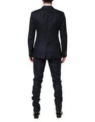 Dolce & Gabbana Dark Blue Double Breasted 2 Piece Suit - IT48 | M - Pant Suits