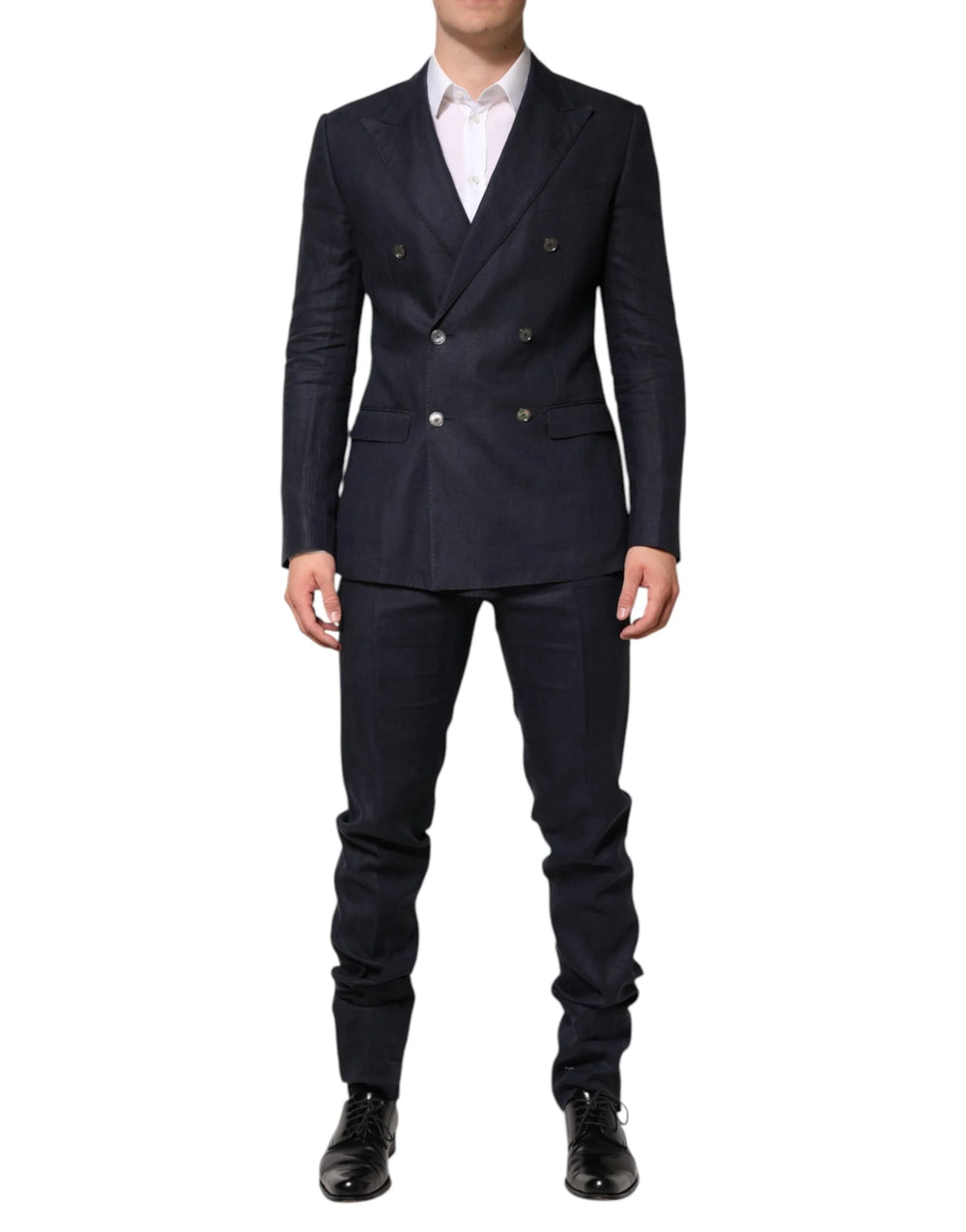 Dolce & Gabbana Dark Blue Double Breasted 2 Piece Suit - IT48 | M - Pant Suits