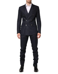 Dolce & Gabbana Dark Blue Double Breasted 2 Piece Suit - IT48 | M - Pant Suits
