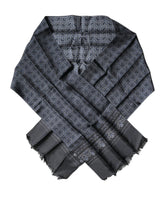 Dolce & Gabbana Dark Blue Fantasy Silk Neck Wrap Shawl Scarf - Scarves & Shawls