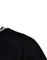 Dolce & Gabbana Dark Blue Logo Crown Cotton Crew Neck T-shirt - T-Shirts