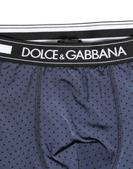 Dolce & Gabbana Σκούρο Μπλε πουά ανδρικό σλιπάκι ποδηλασίας και εσώρουχα - IT4 | S